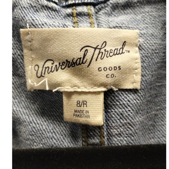 Universal Thread NWT Womens Size 8 Long Sleeve Baggy Utility Blue Denim Jumpsuit - Picture 5 of 8